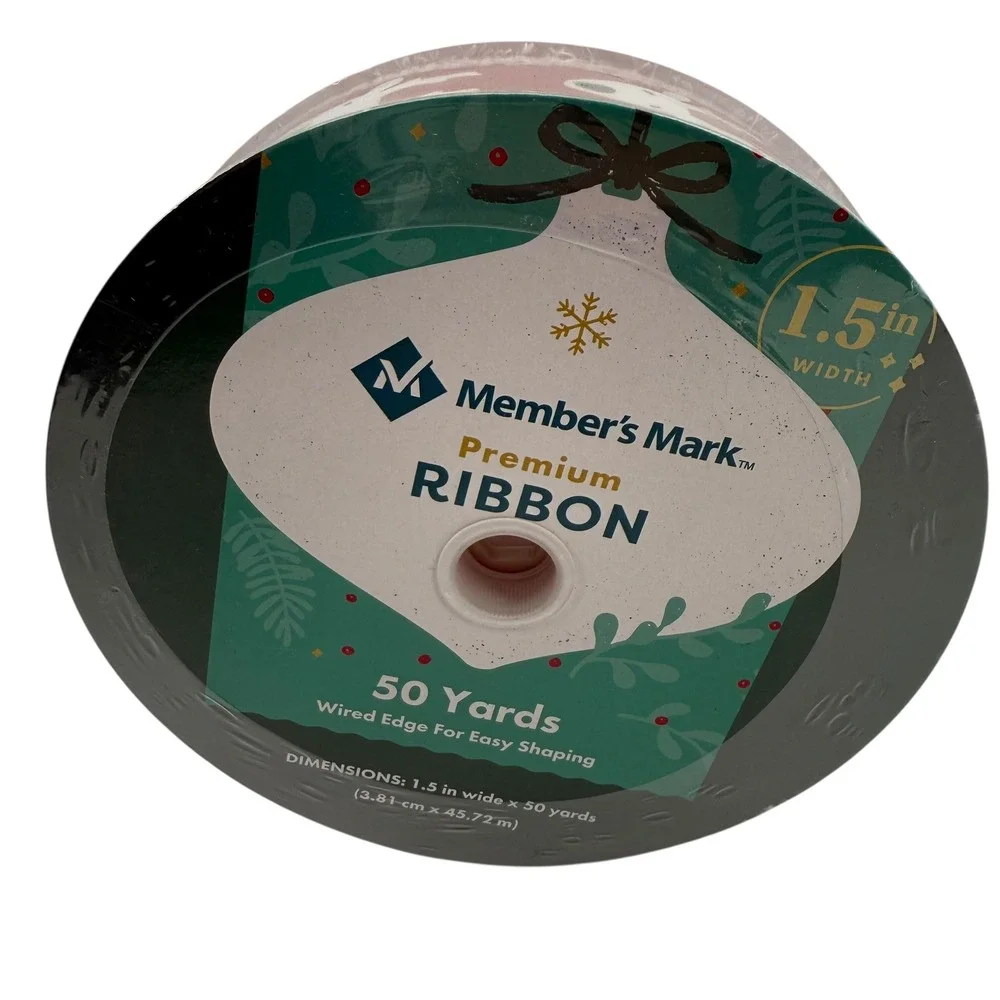 Red Reindeer Christmas Premium Ribbon Wired Edge 1.5
